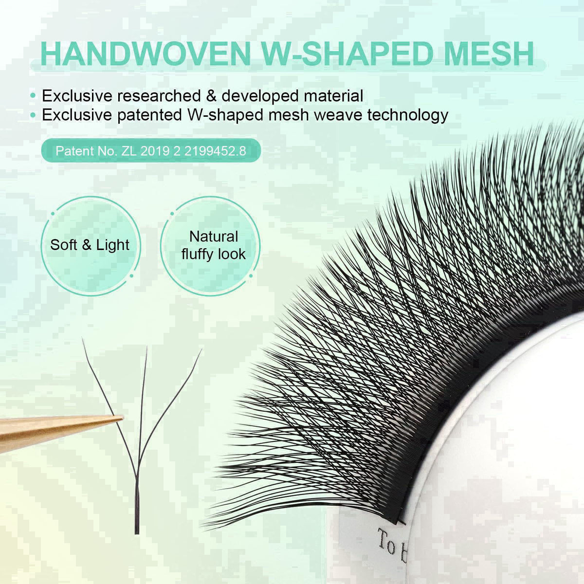 NAGARAKU 3D W Premade Fans Lash Extensions 0.07 C 9/10/11/12/13mm 5 Trays – packaging and label