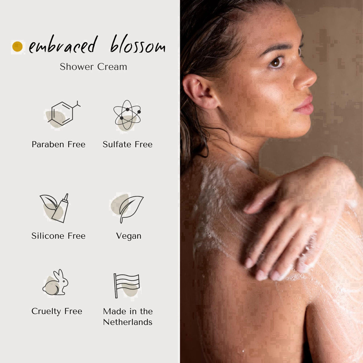 ERA TUA Embraced Blossom Shower Cream, 200 ml – packaging and label