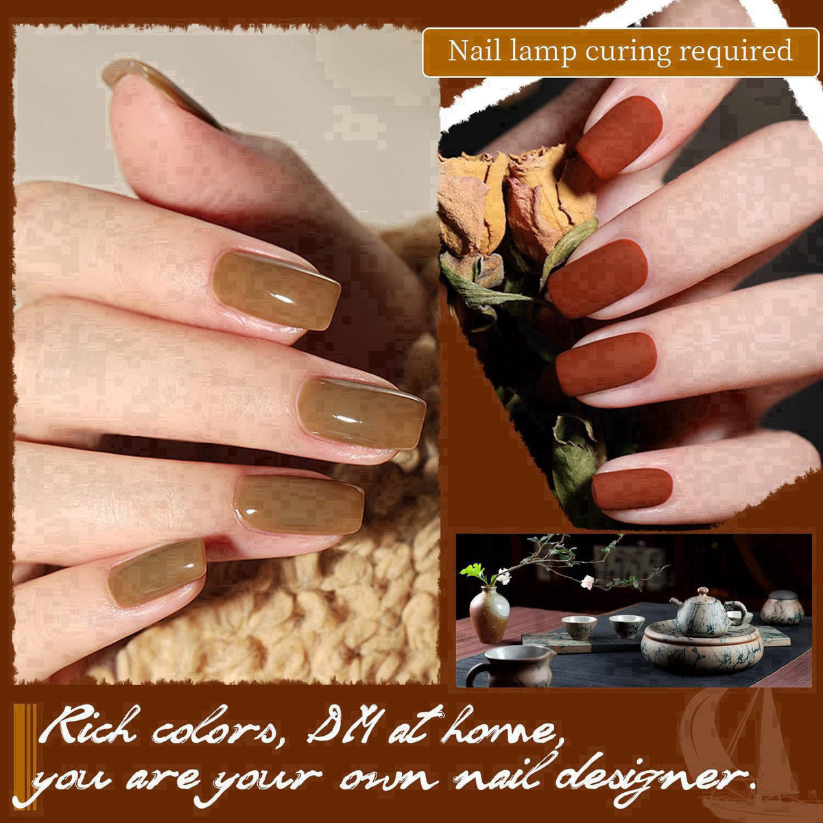 JODSONE 100 PCS (5 ml each) Gel Nail Polish Kit No Wipe Soak off Base Coat and Matte Glossy Top Coat Gel Polish Collecti