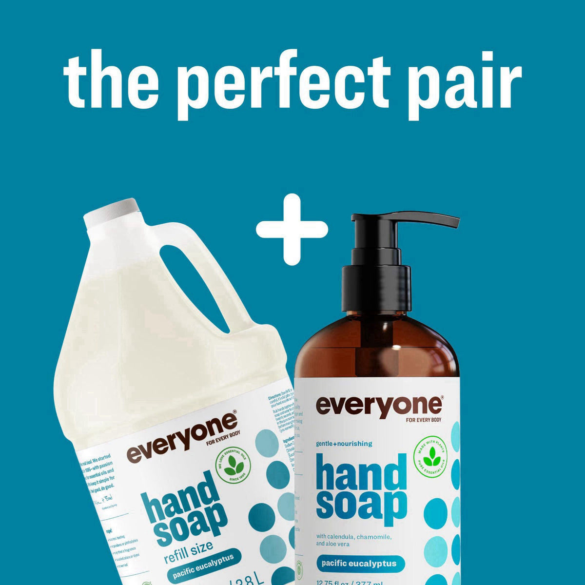 everyone for every body Everyone Liquid Hand Soap Refill, Pacific Eucalyptus, 1 Gallon – alternate angle