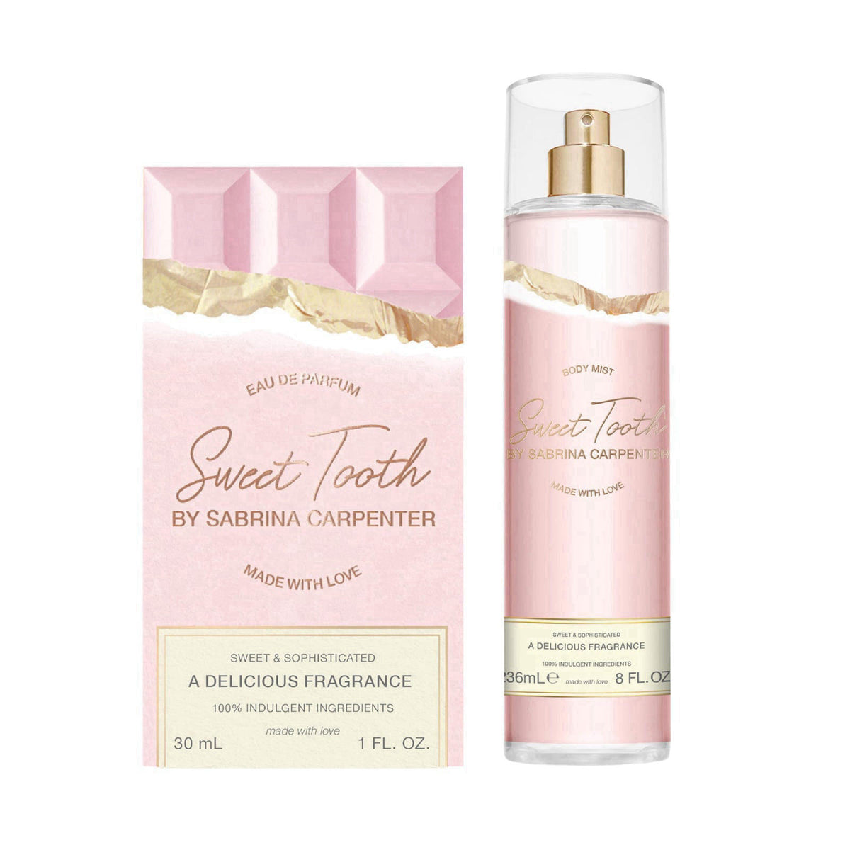 SCENT BEAUTY Sabrina Carpenter Eau de Parfum & Body Spray Bundle - Sweet Tooth - 1 fl oz & 8 fl oz – alternate angle