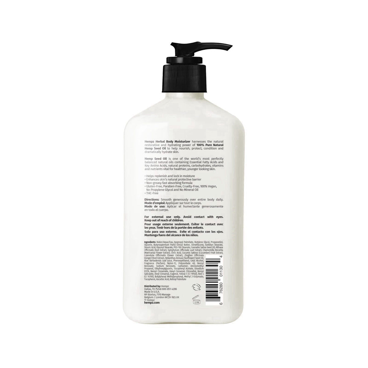 Hempz Original Moisturizing Body Lotion - 17 Fl Oz (2-Pack) – close-up detail