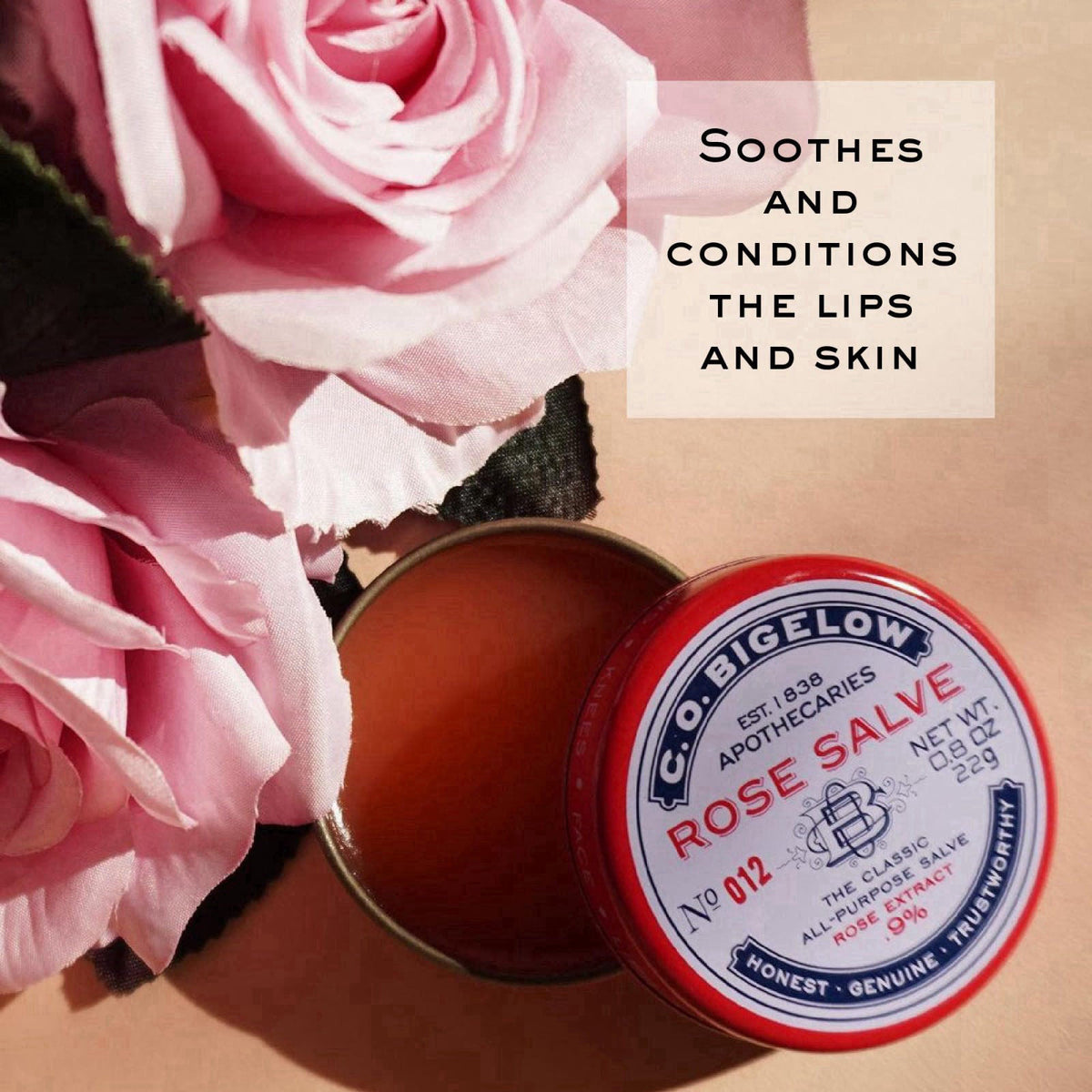 C. O. Bigelow C.O. Bigelow Rose Salve Tins, Pack of 3 Lip Balm Tins – alternate angle