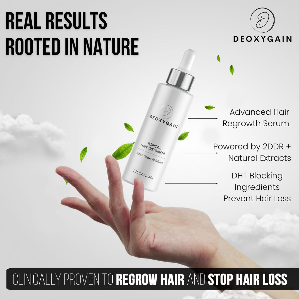 Hair Growth Serum by Deoxygain - DHT Blocker with 2DDR for Hair Regrowth – close-up detail