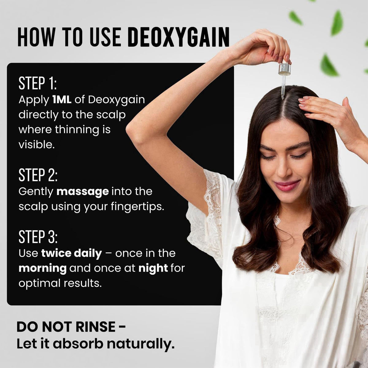 Hair Growth Serum by Deoxygain - DHT Blocker with 2DDR for Hair Regrowth – packaging and label
