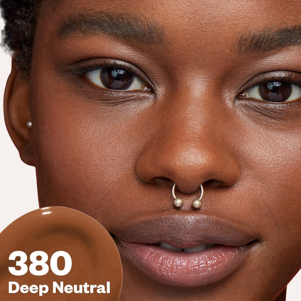 Kosas Revealer Liquid Foundation SPF 25 with Buildable Coverage, 380 – close-up detail in Deep Neutral 380