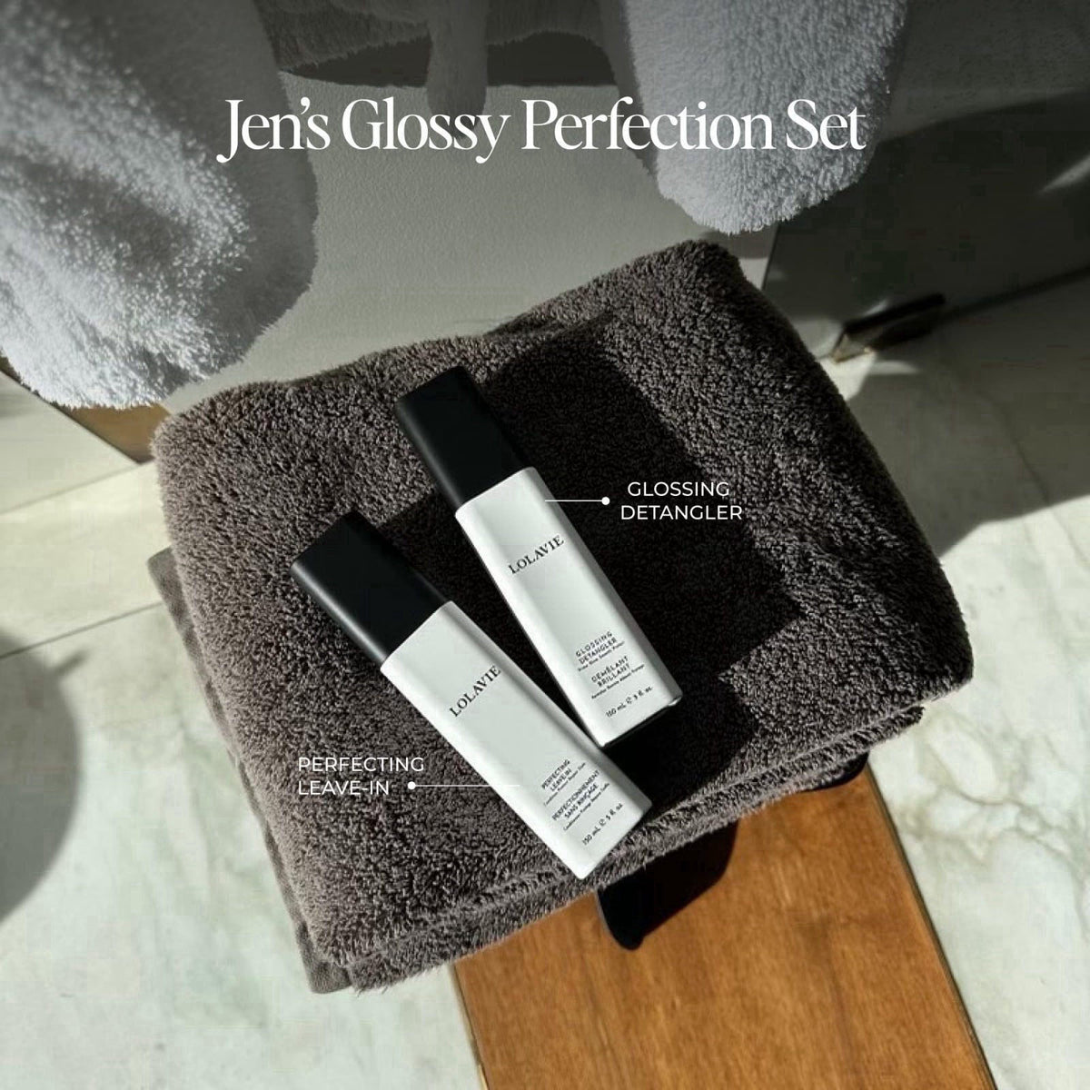 LolaVie Jen's Glossy Perfection Set - Color Safe - For All Hair Types – close-up detail