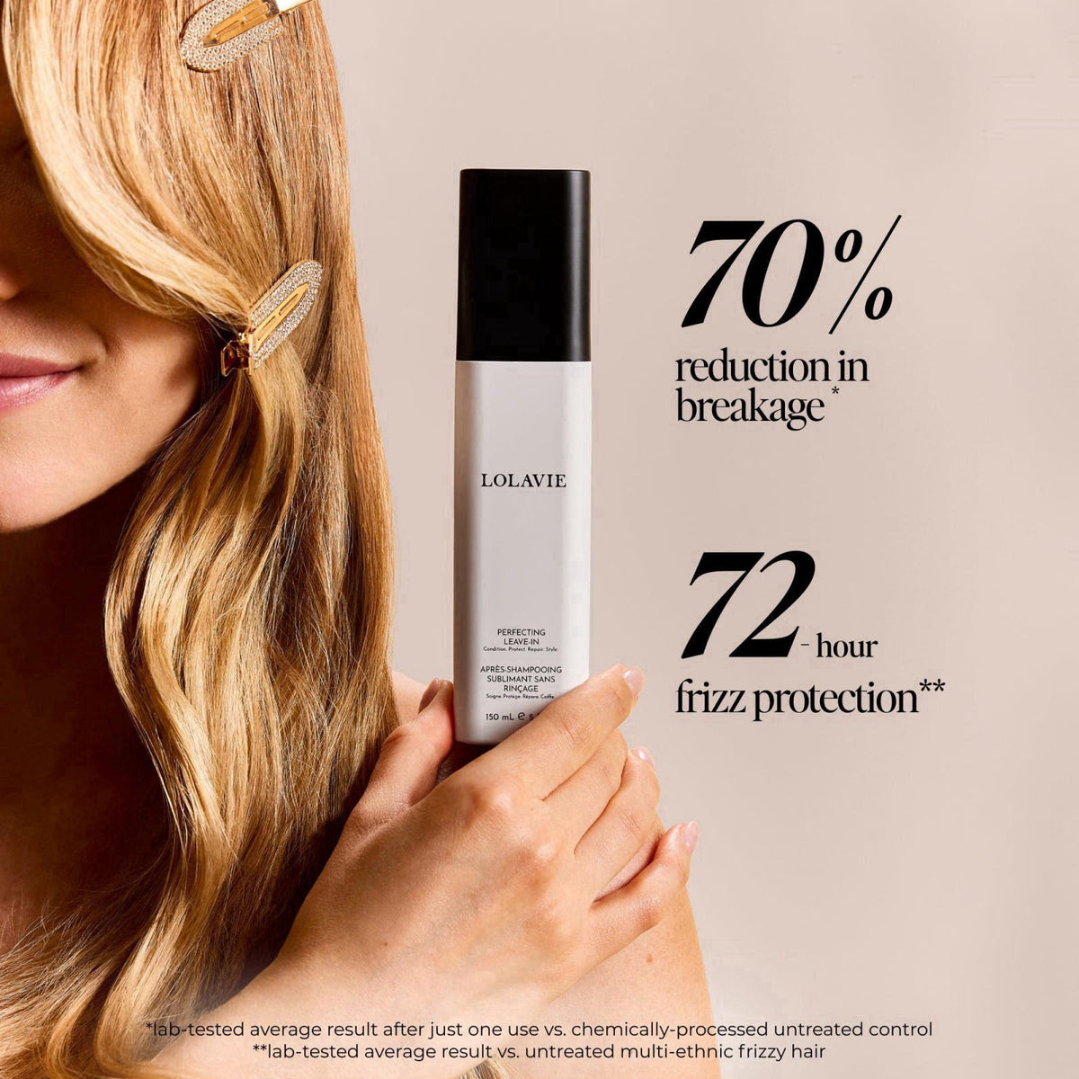 LolaVie Jen's Glossy Perfection Set - Color Safe - For All Hair Types – packaging and label