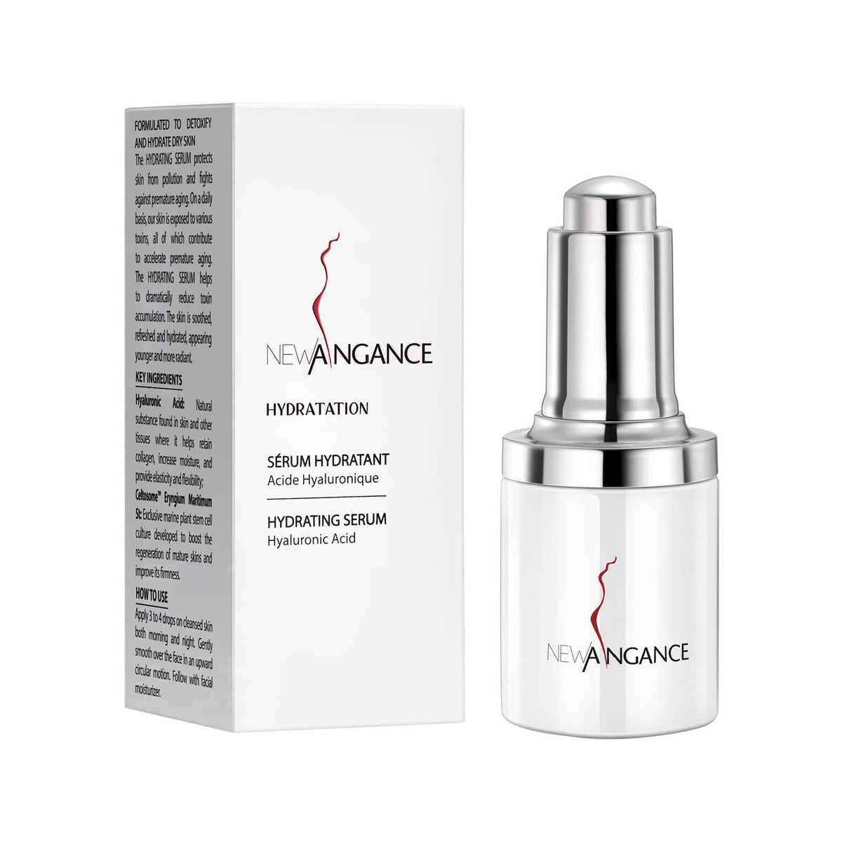 NEWANGANCE PARIS NEW ANGANCE Hydrating Serum Hyaluronic Acid for Face Sooth Skin and Relieve Premature Oxidation Intense