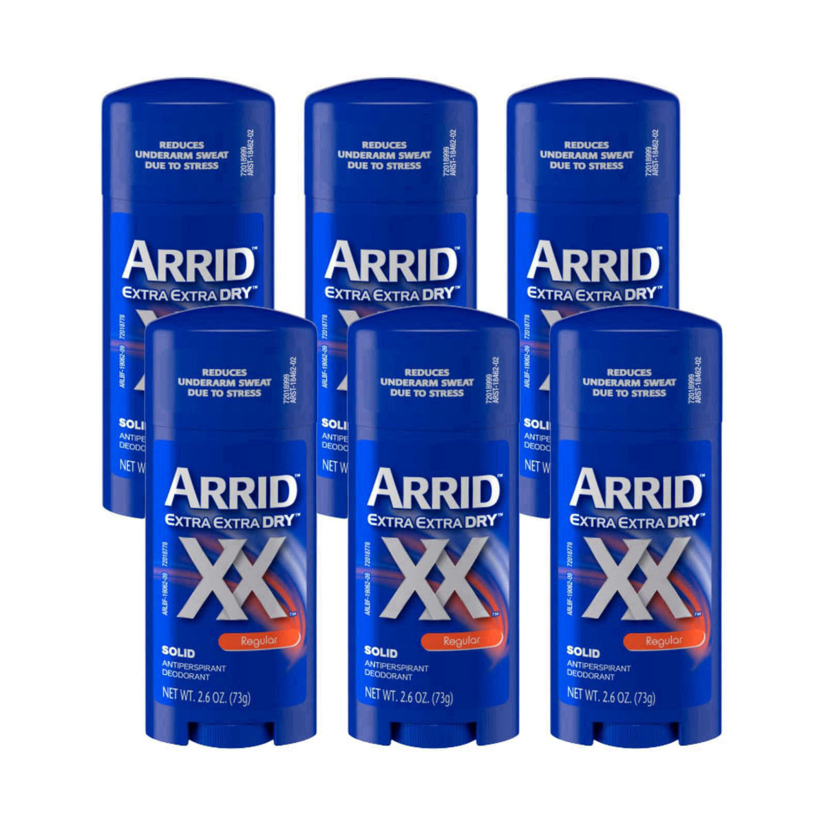 Arrid XX Extra Extra Dry Solid Antiperspirant Deodorant, Regular, 2.6 Oz (Pack of 6) – product photo (Antiperspirant Deo