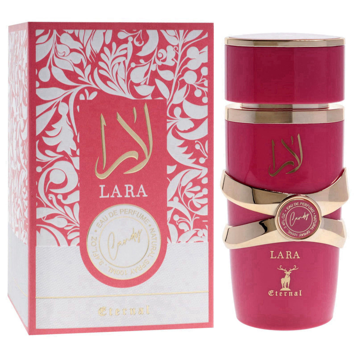 Eternal Collection - Lara Candy by Khalis for Women - 3.4 oz EDP Spray – packaging and label
