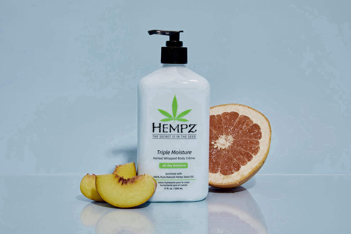 Hempz Natural Triple Moisture, Peach and Grapefruit, 17 Fl Oz, (Pack of 2) – back view and specifications