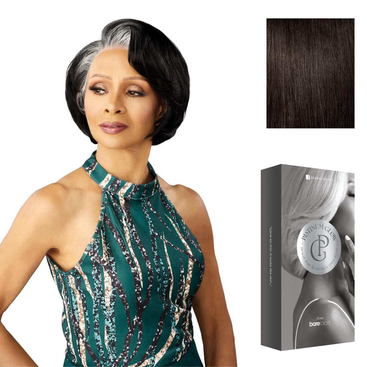 Sensationnel Platinum Glow 13x6 Wig-Maxine, 2 DARKBROWN – product photo (Wigs)