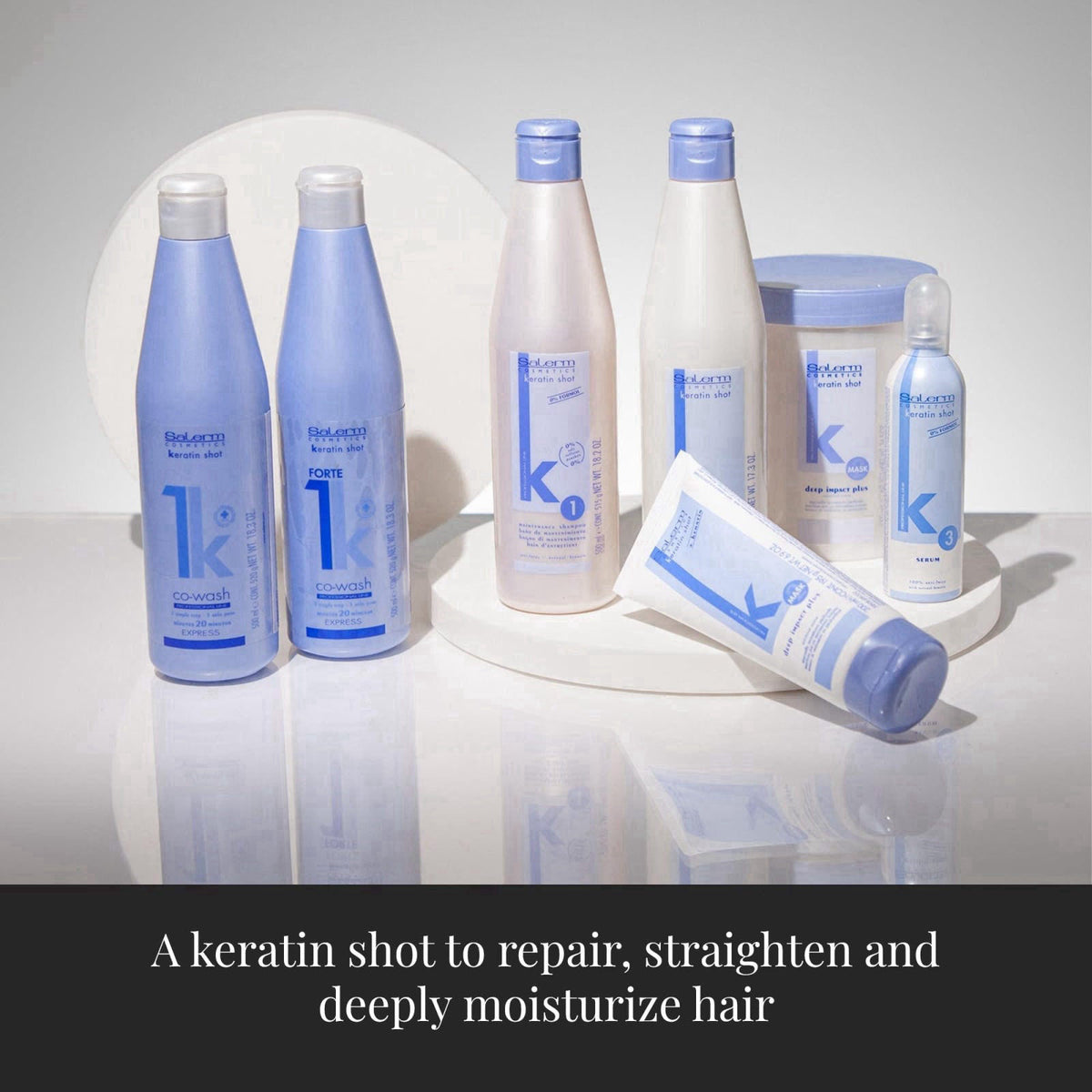 SALERM - Hydrating Hair Mask - Deep Impact Plus - 1000 ml - Deep Hair Hydration - For Use After Keratin Shot + Keramix T