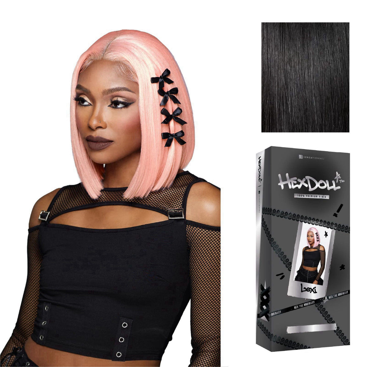 Sensationnel Hexdoll 13x4 LaceWig-Lexi, 1 JETBLACK – product photo (Wigs)
