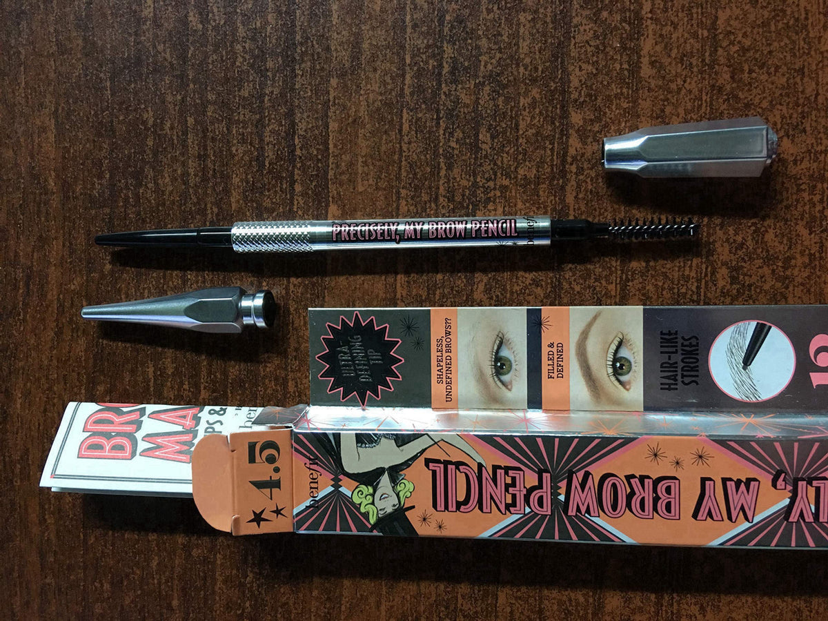 Benefit Precisely, My Brow Pencil Ultra Fine Brow Defining Pencil # 4.5 Neutral Deep Brown, 0.02 Ounce – full view