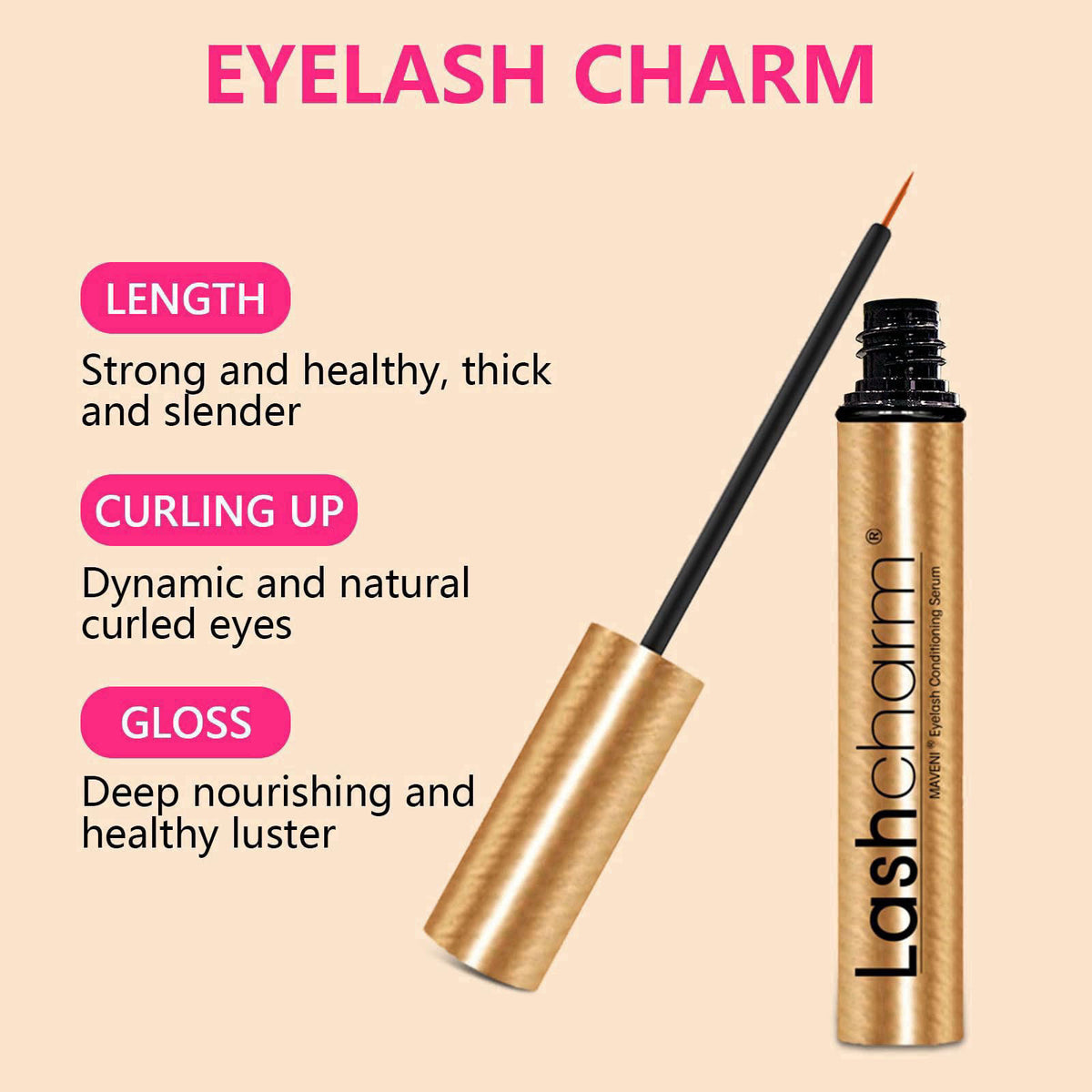 MAVENI Lash Enhancing Serum, Women's Advanced Cosmetics, Eyelash Growth Serum, Promote Longer, Fuller, and Denser Eyelas