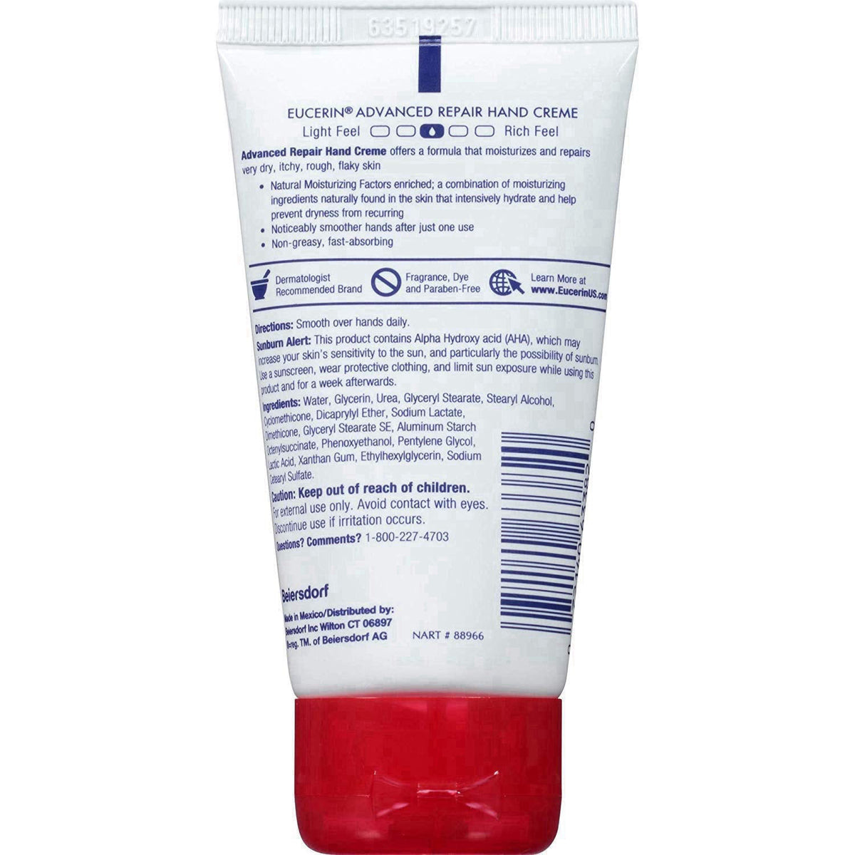 Eucerin Advanced Repair Hand Creme 2.7 oz (Pack of 5) – full view