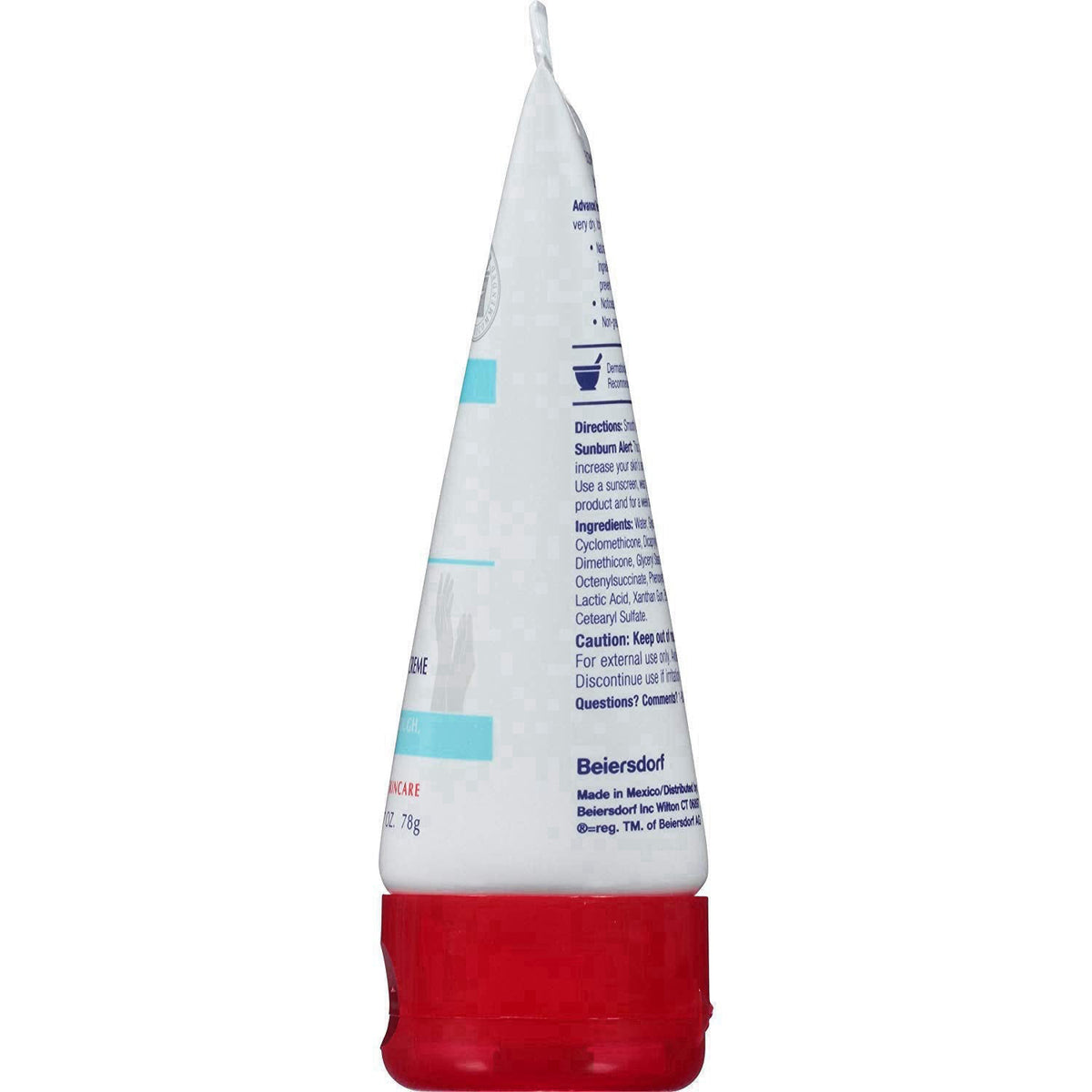 Eucerin Advanced Repair Hand Creme 2.7 oz (Pack of 5) – back view and specifications