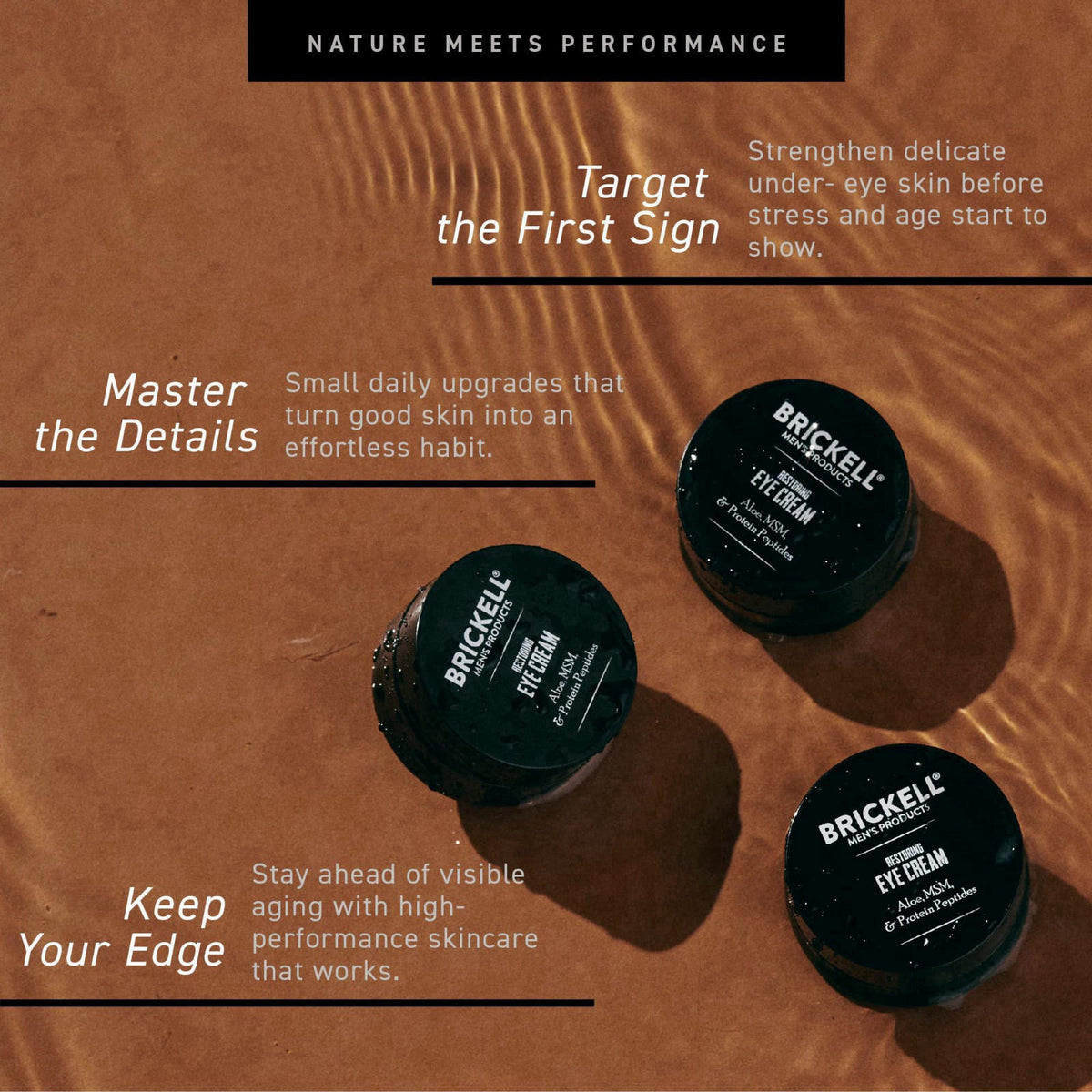 Brickell Men's Products Brickell Men's Restoring Under Eye Cream for Men, Anti Aging Eye Balm To Reduce Puffiness, Wrink