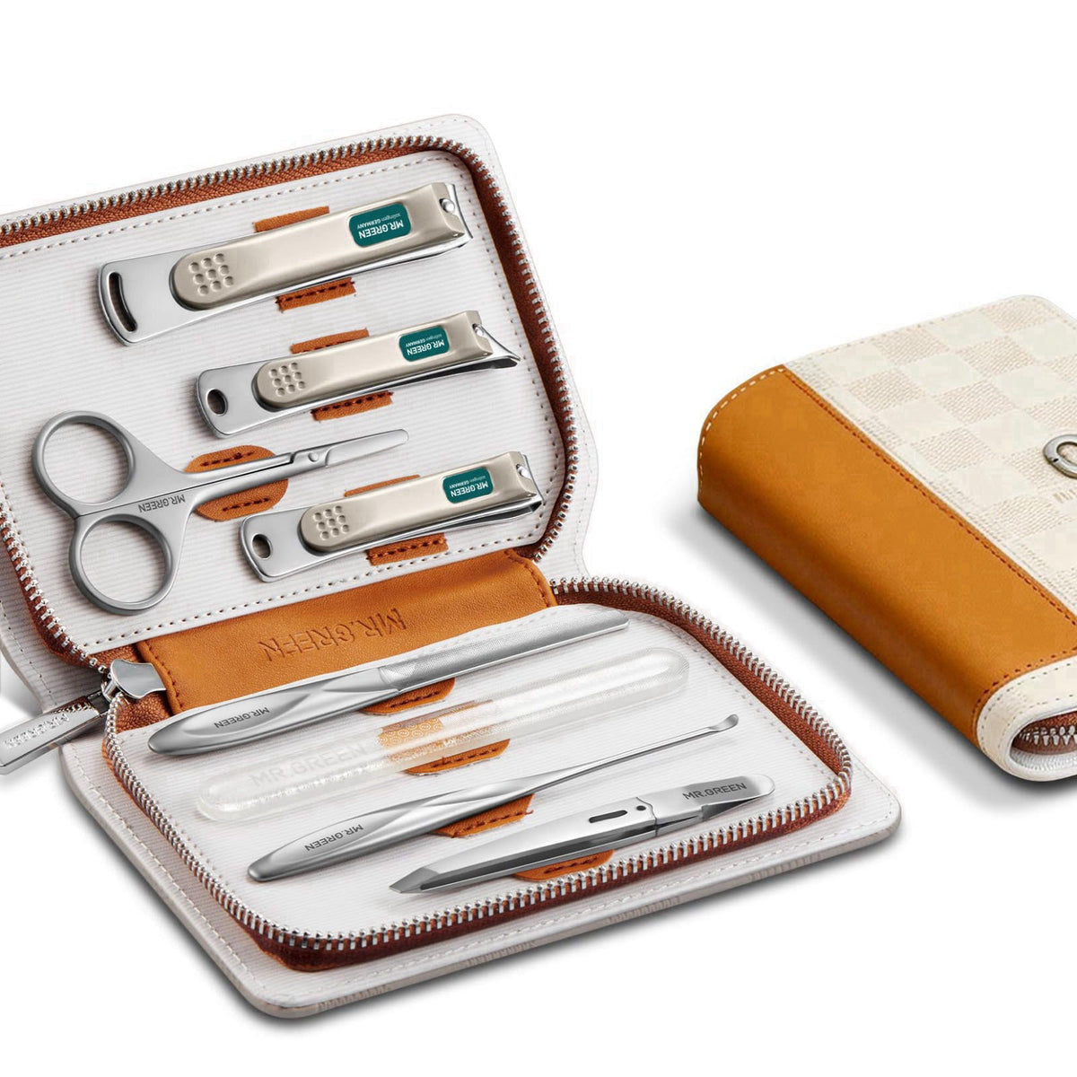MR.GREEN Manicure Sets Light Luxury Nail Clipper Kits Personal Care Tools Fashion Contrasting PU Case (Mr-8885) – produc