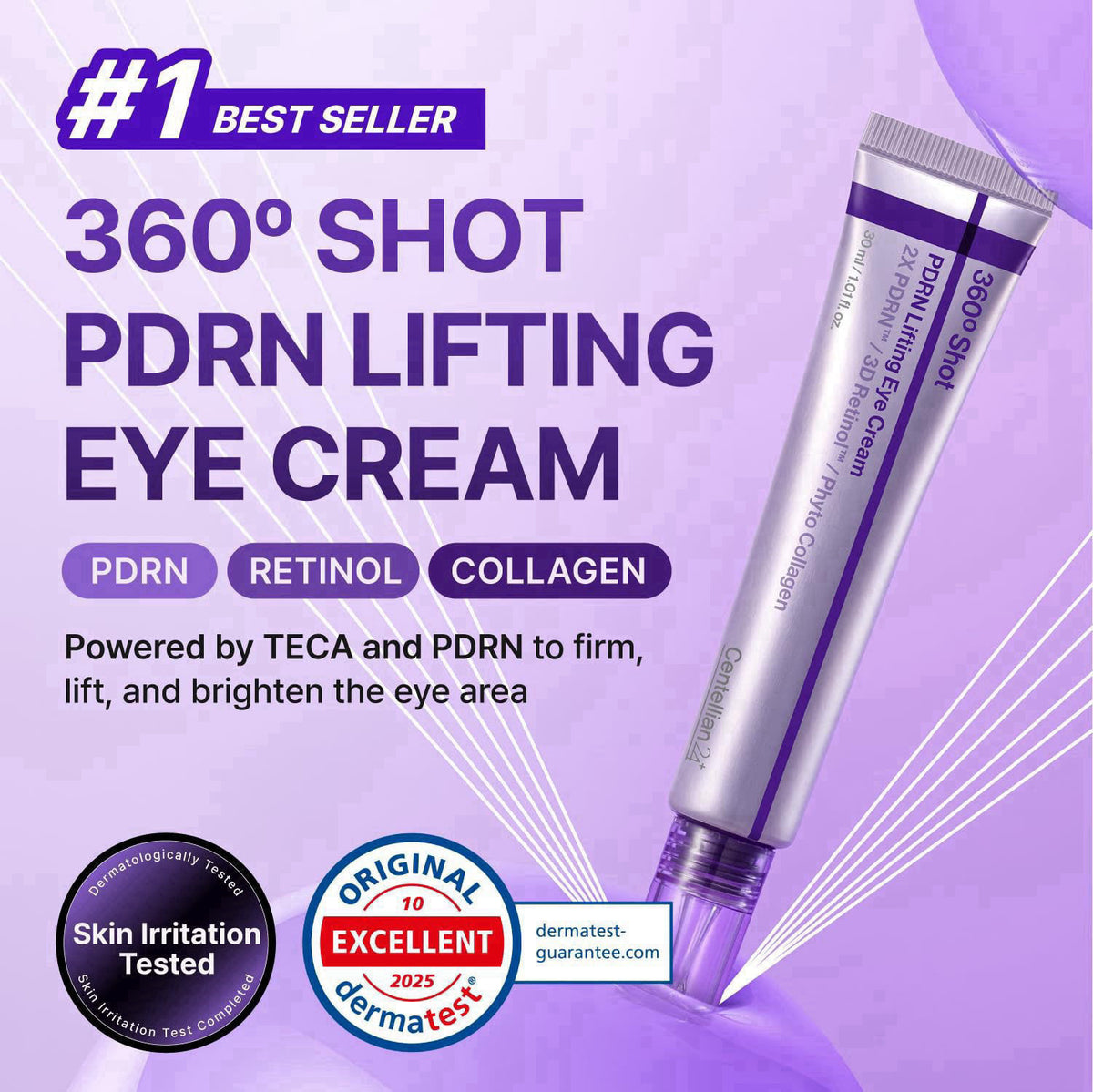 CENTELLIAN 24 360 Shot PDRN Firming Eye Cream, TECA Retinol Care – close-up detail