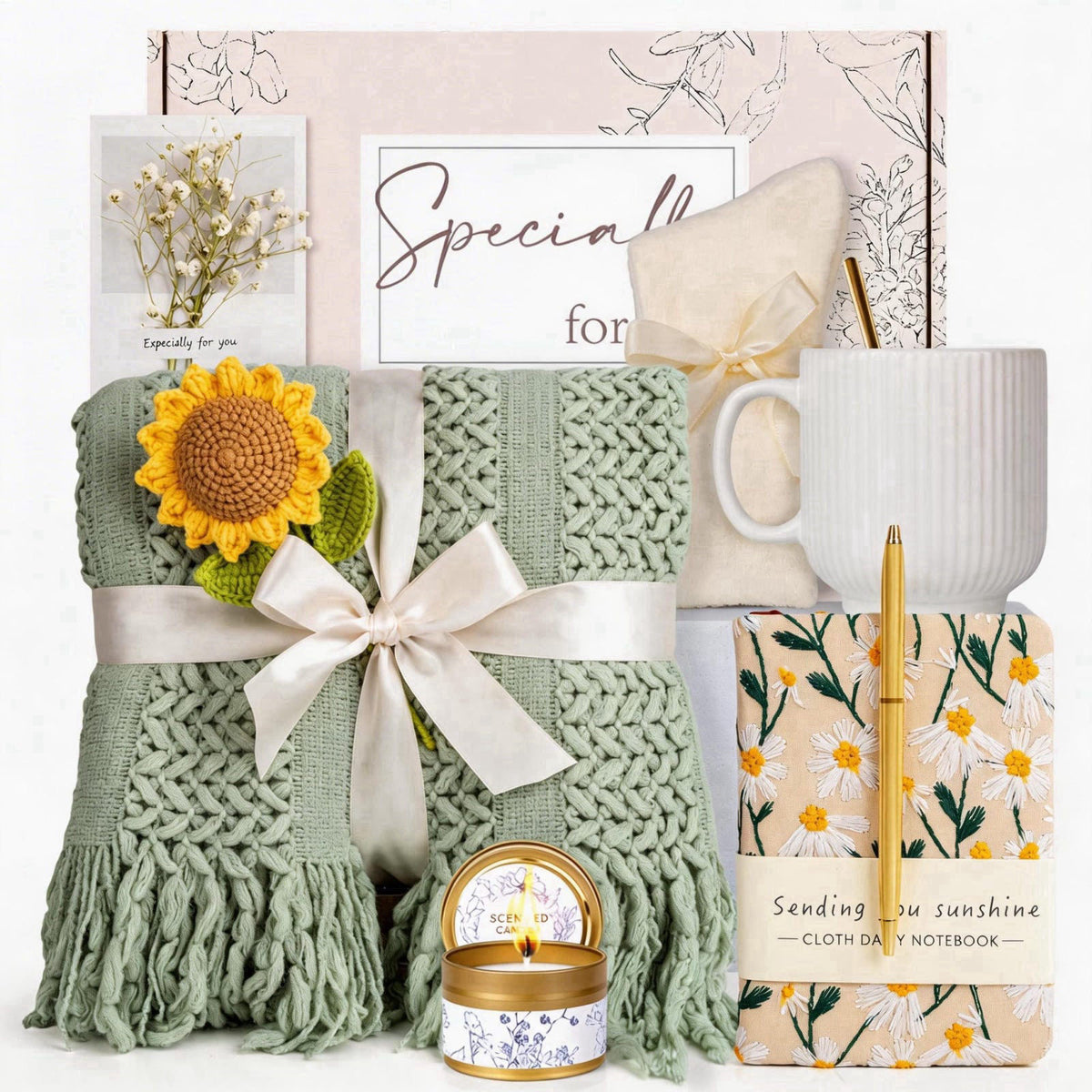 Anforsun Birthday Gifts for Women, Self Care Gift Baskets Care Package, Thank You, Get Well, Sympathy Inspirational Frie