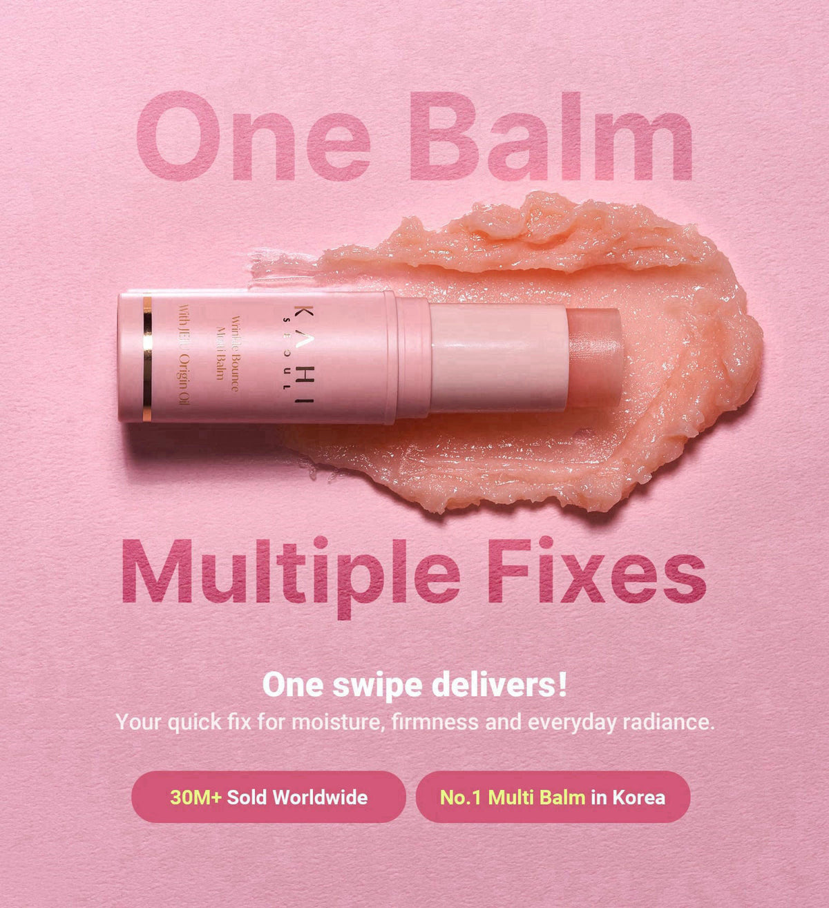 KAHI Wrinkle Bounce Multi Balm Stick - PDRN Collagen Facial & Body Balm – close-up detail