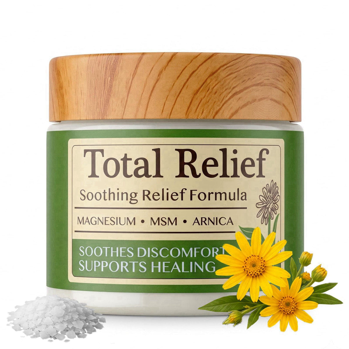 HiRelief Total Relief Magnesium Cream - Topical Lotion for Muscles & Joints, 3.5 oz – product photo (Creams)
