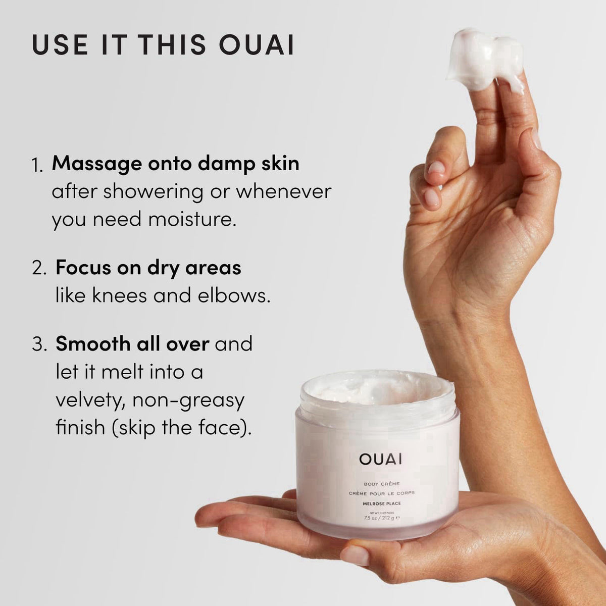 OUAI – Creams on display