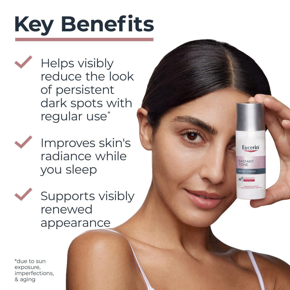 Eucerin Radiant Tone Night Cream Dark Spot Corrector with Thiamidol, 1.7 OZ – close-up detail