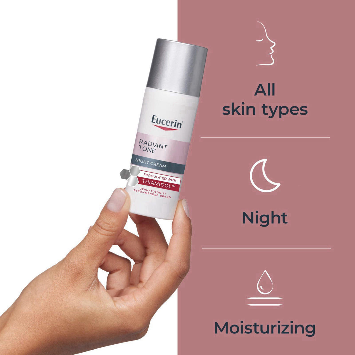 Eucerin Radiant Tone Night Cream Dark Spot Corrector with Thiamidol, 1.7 OZ – alternate angle