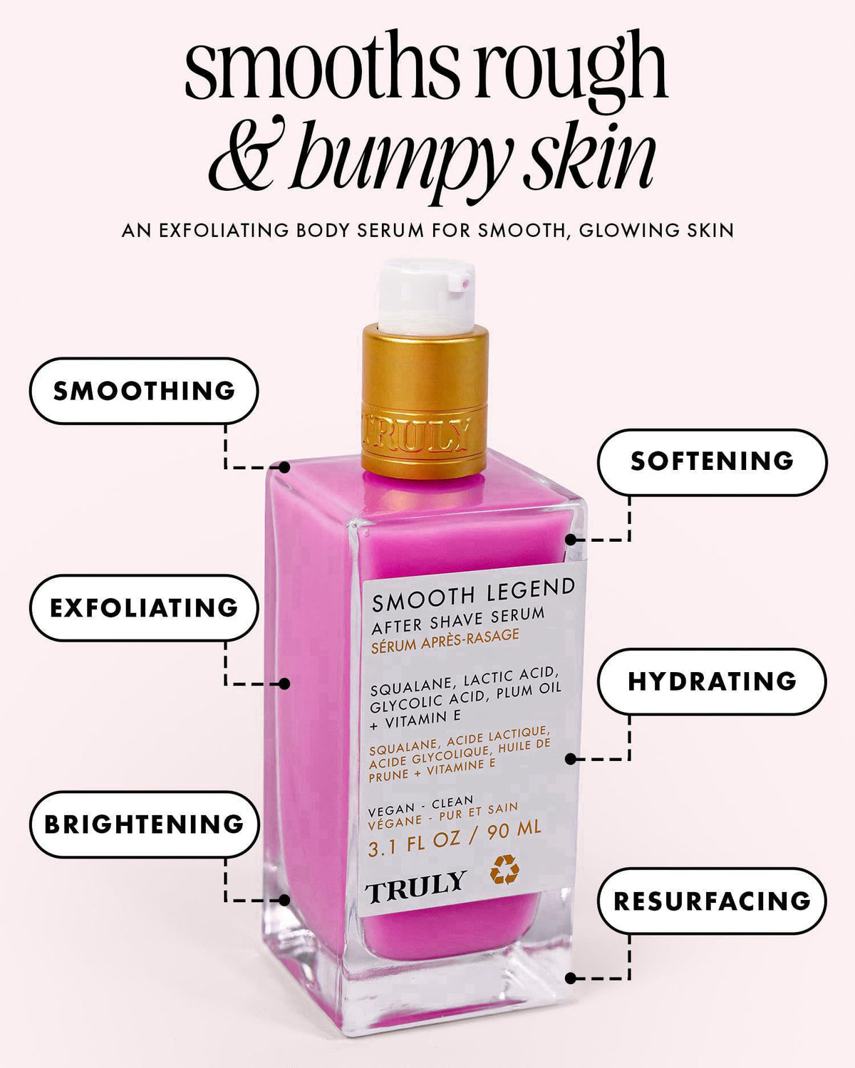Truly Beauty Luxury After Shave Serum | Soothing & Hydrating Post Shave Treatment to Prevent Ingrown Hair For Smooth, Ir
