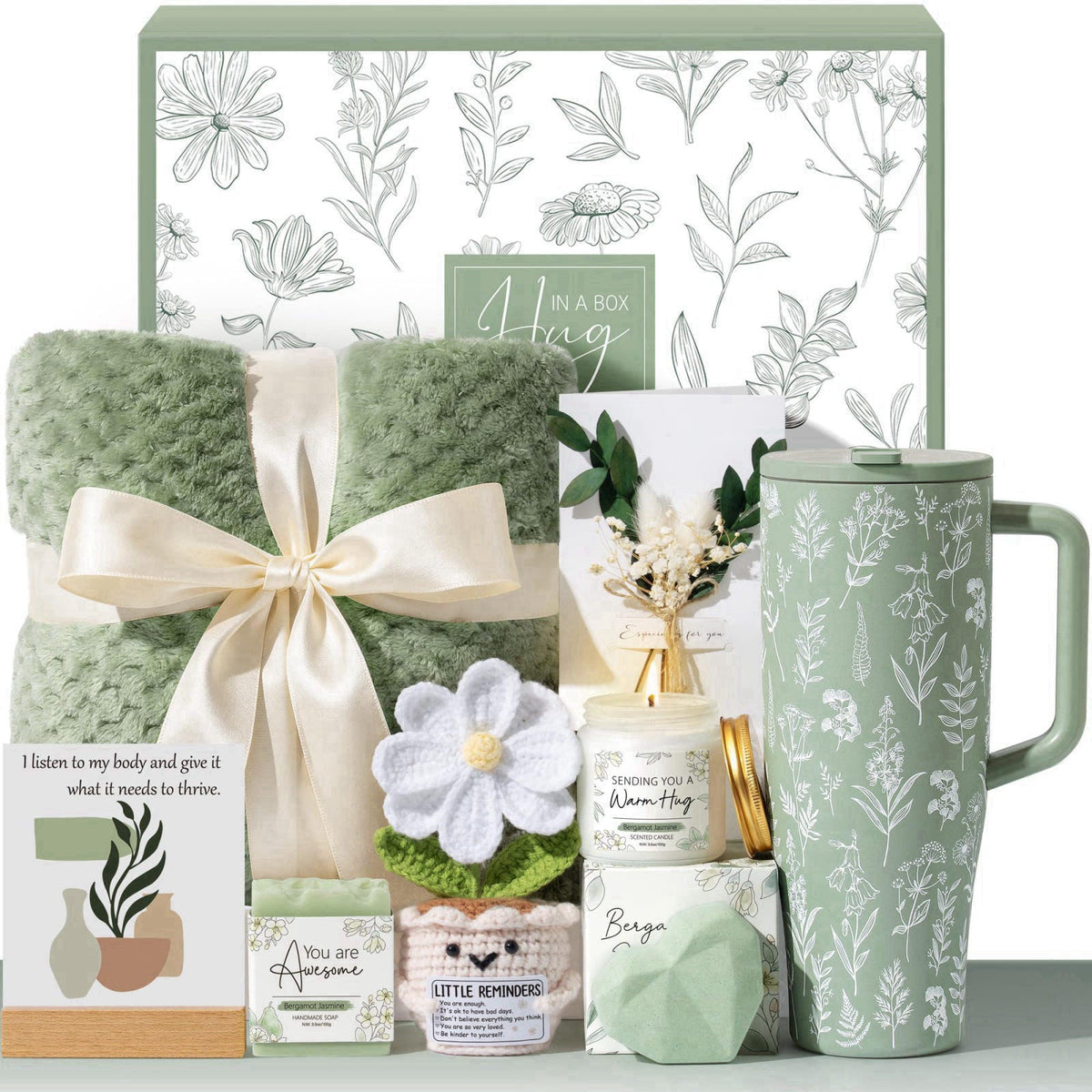 Qinline Birthday Gifts for Women - Get Well Soon Care Package Self Care Gift Basket – product photo (Sets &amp; Kits)
