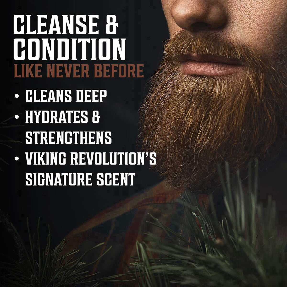 Viking Revolution Beard Wash & Conditioner Set - Sandalwood - 17 oz – alternate angle