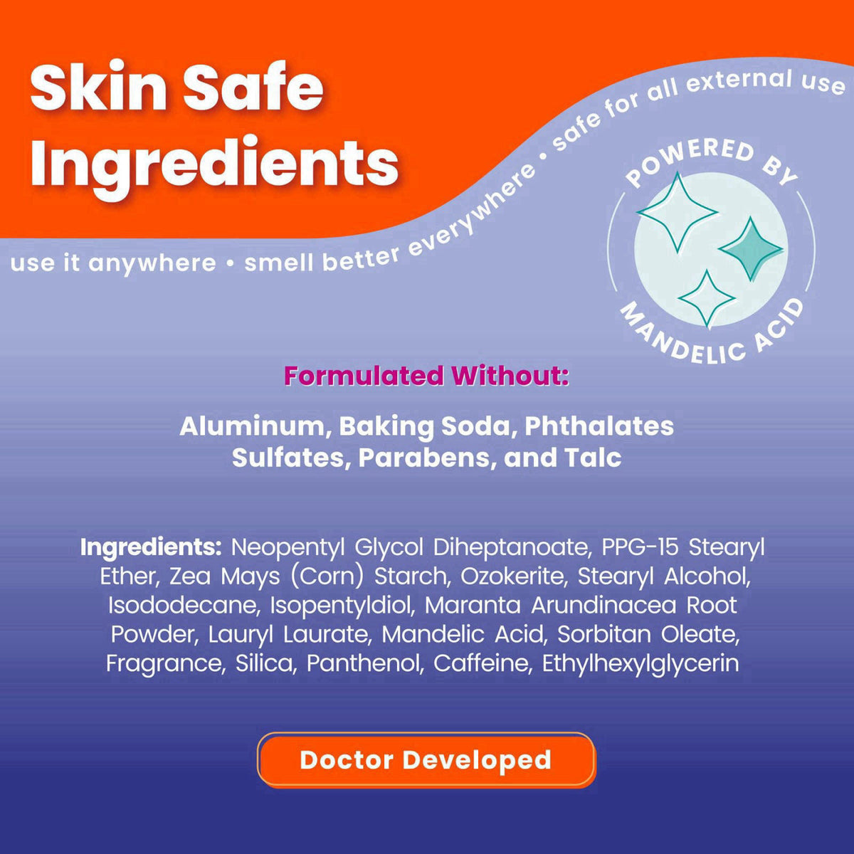 Lume Whole Body Deodorant - Solid Stick - 2.6 oz, 2 pk (Soft Powder) – packaging and label
