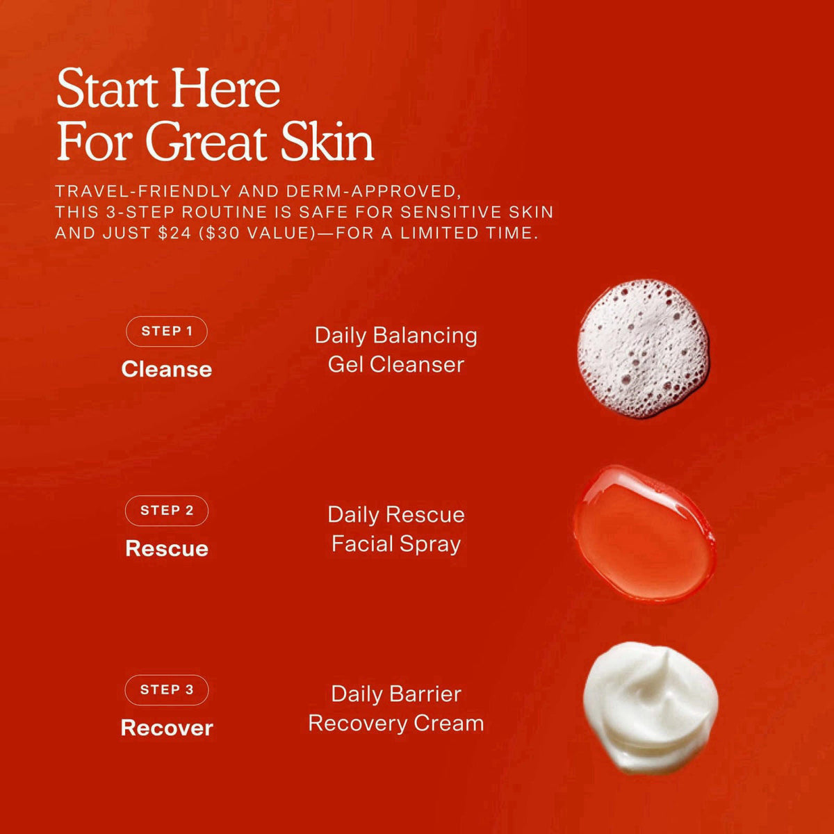 Tower 28 SOS Skincare Minis Travel Size Gift Set (3 ct) – back view and specifications