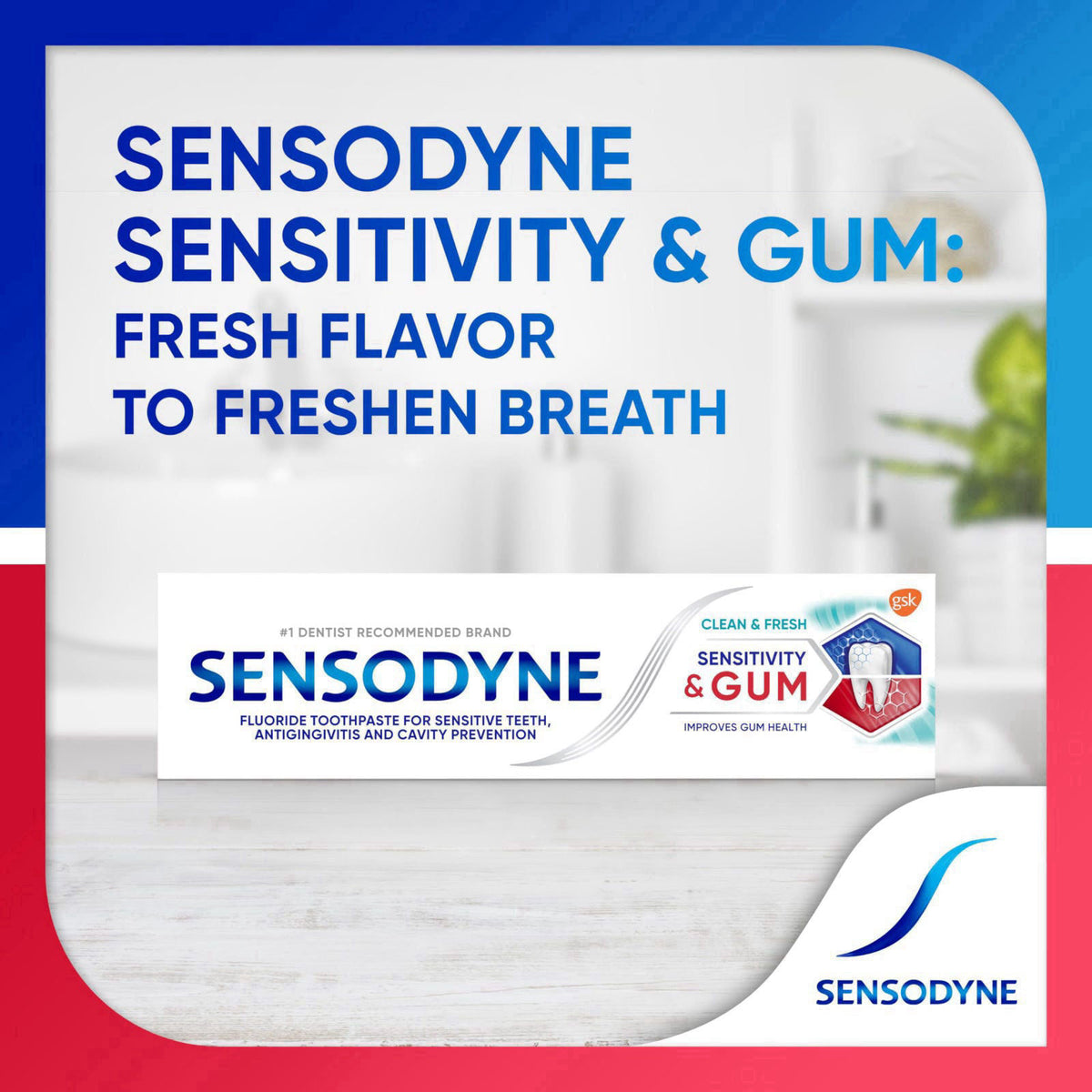 Sensodyne Sensitivity & Gum Clean & Fresh Toothpaste, 3.4 oz (Pack of 4) – back view and specifications