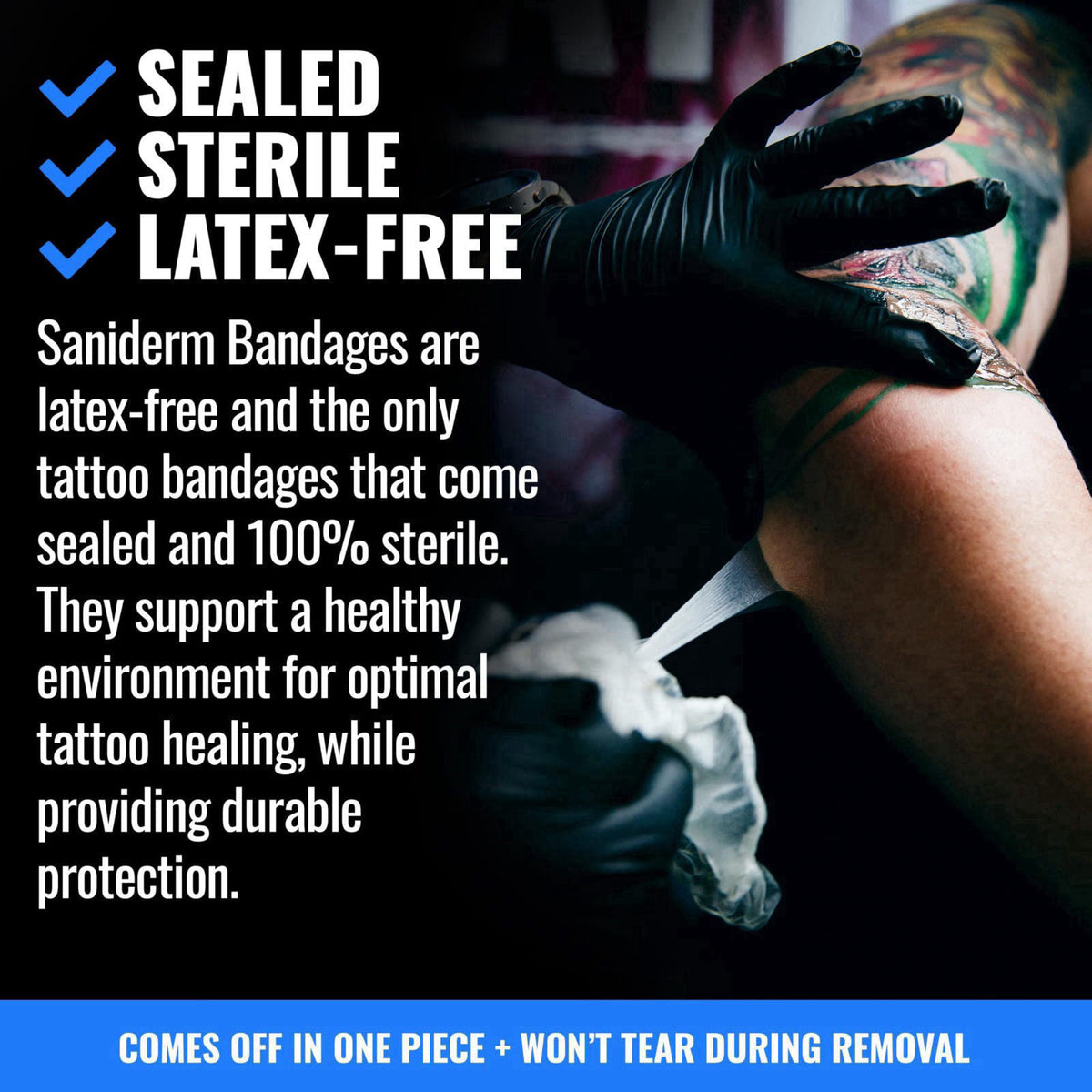 Saniderm - Flex Tattoo Bandage Personal Pack - 10.2 in x 2 yd Roll – alternate angle