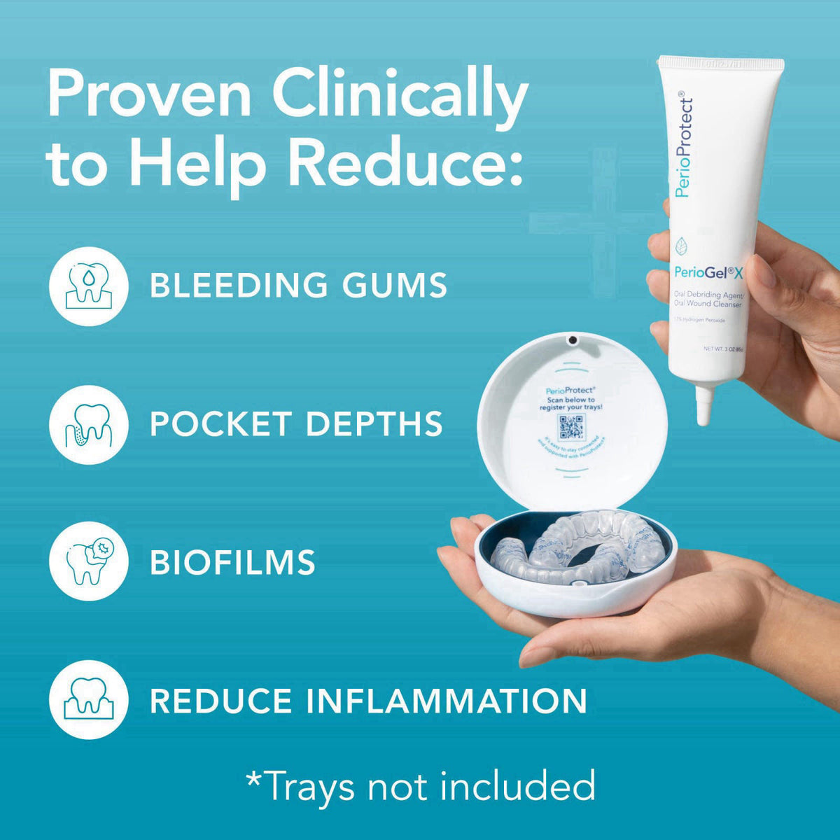 Perio Protect PerioGelX | Periodontal Treatment for Teeth | Promotes Teeth Whitening (3 oz.) – packaging and label