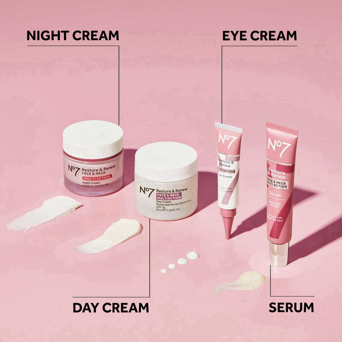 No7 – Serums on display