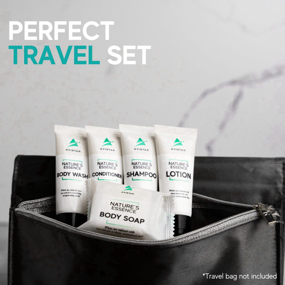 Avistar 90 Piece Hotel Soap & Bulk Toiletries - Travel Essentials for BnB Hosts & Guests - Hotel Shampoo & Conditioner S