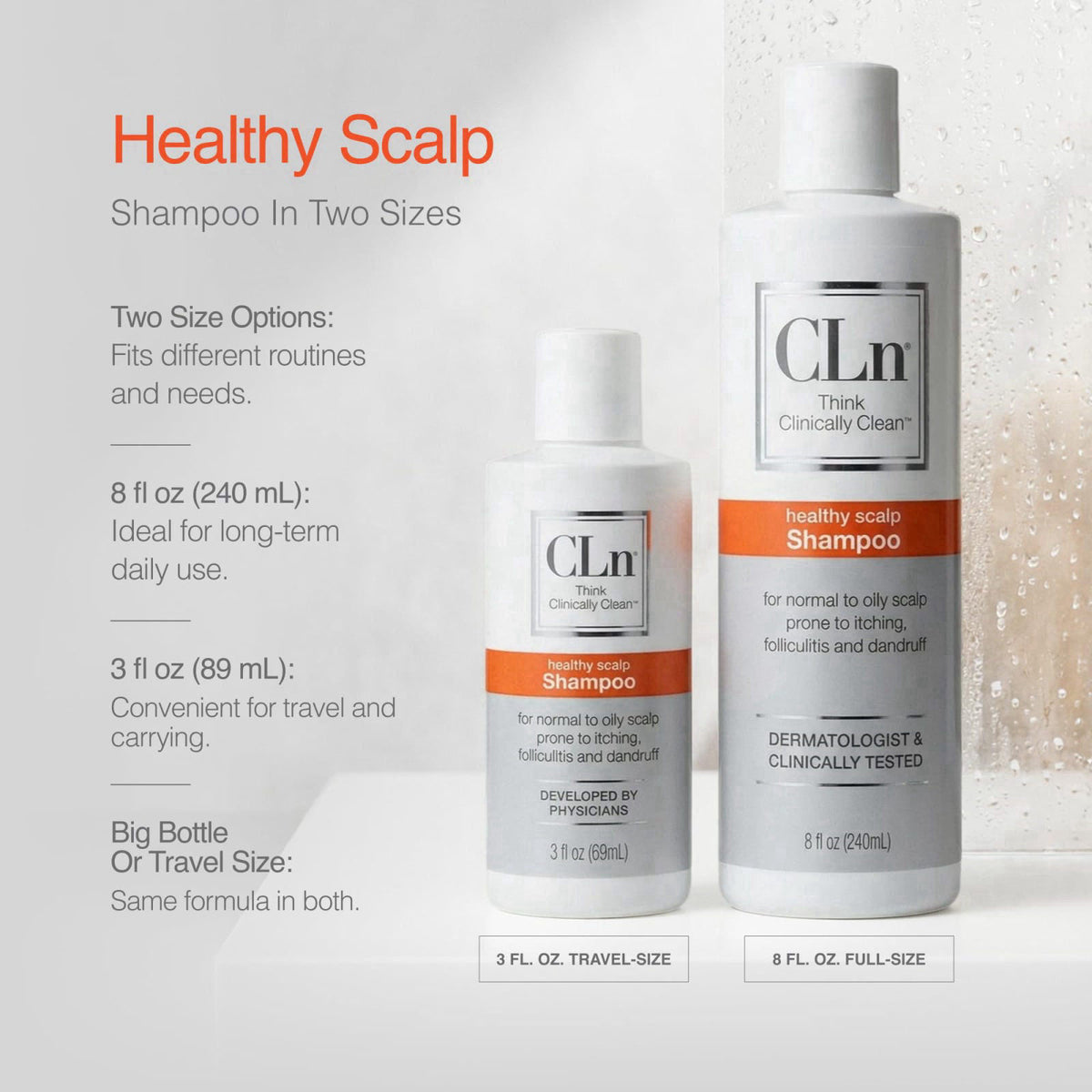 CLn – Shampoos on display
