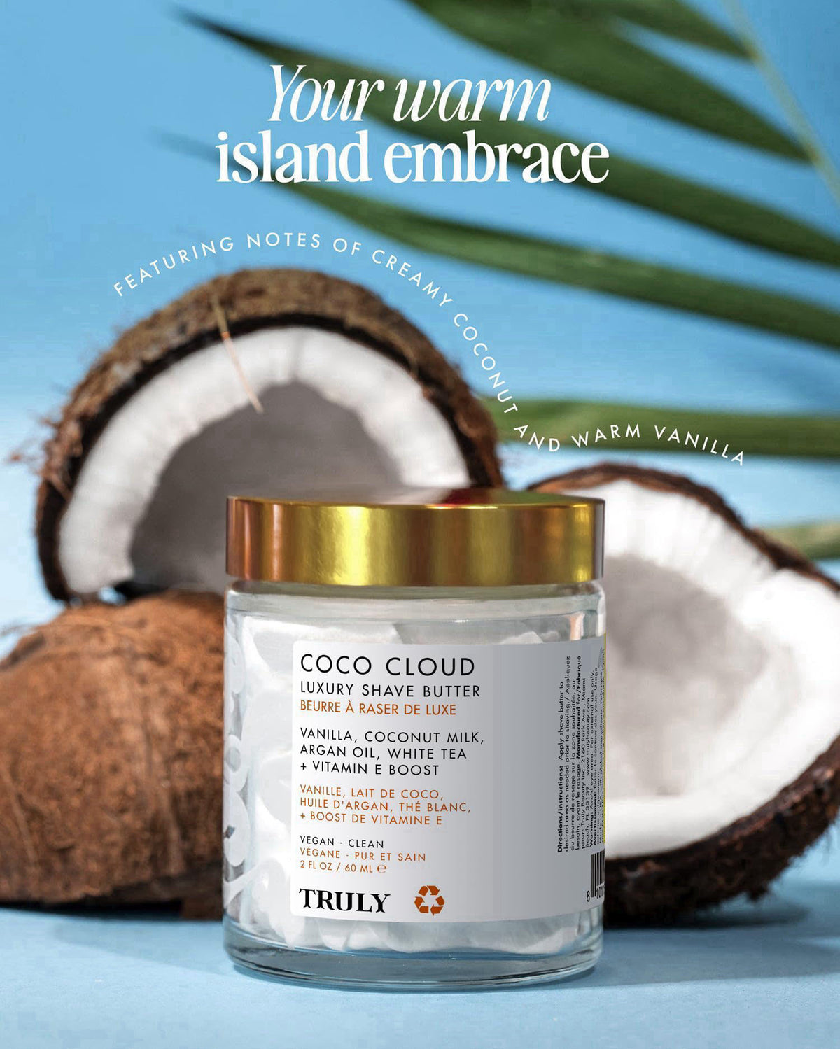 Truly Beauty Luxury Shave Butter | Hydrating Women's Shave Cream – close-up detail