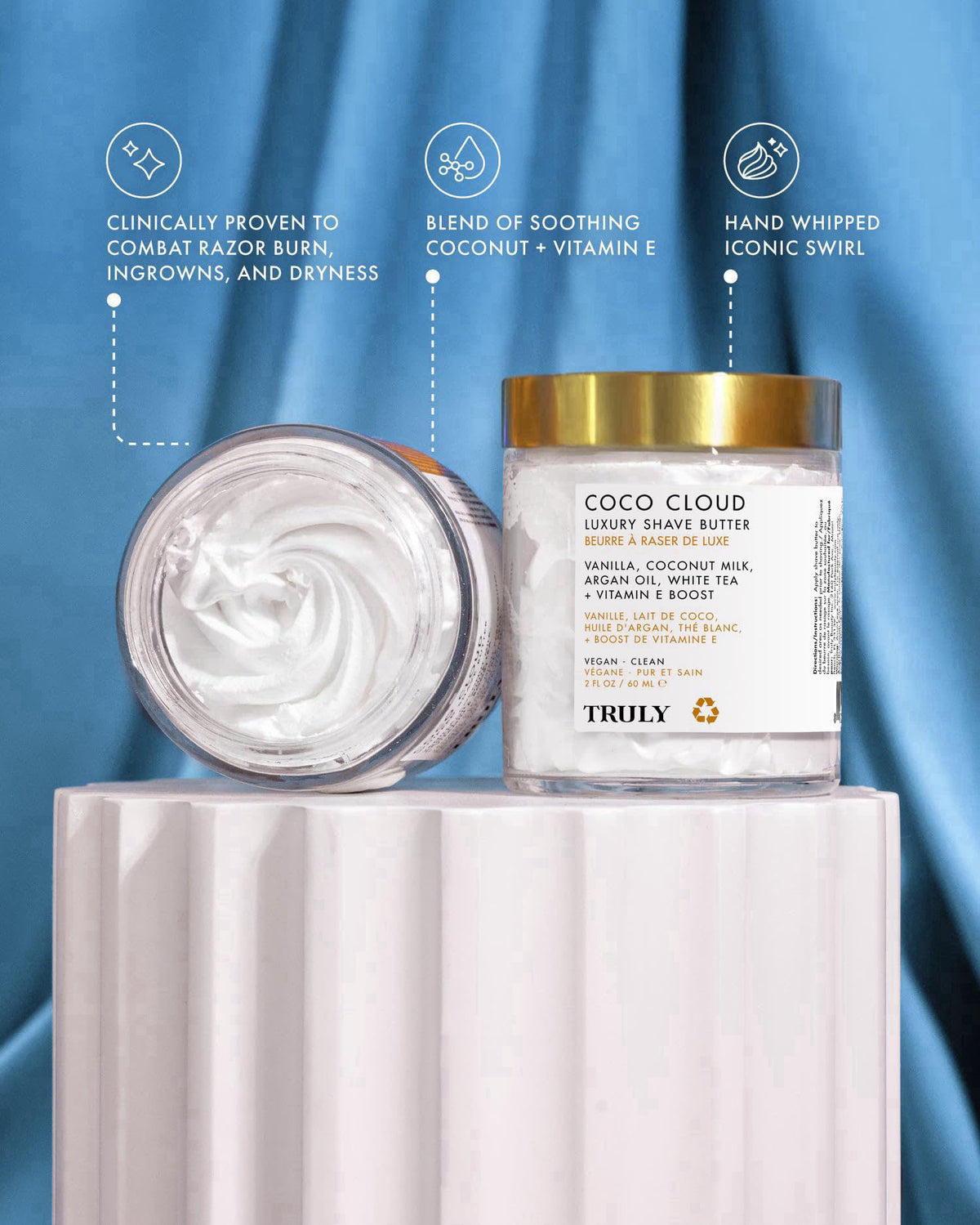 Truly Beauty Luxury Shave Butter | Hydrating Women's Shave Cream – packaging and label