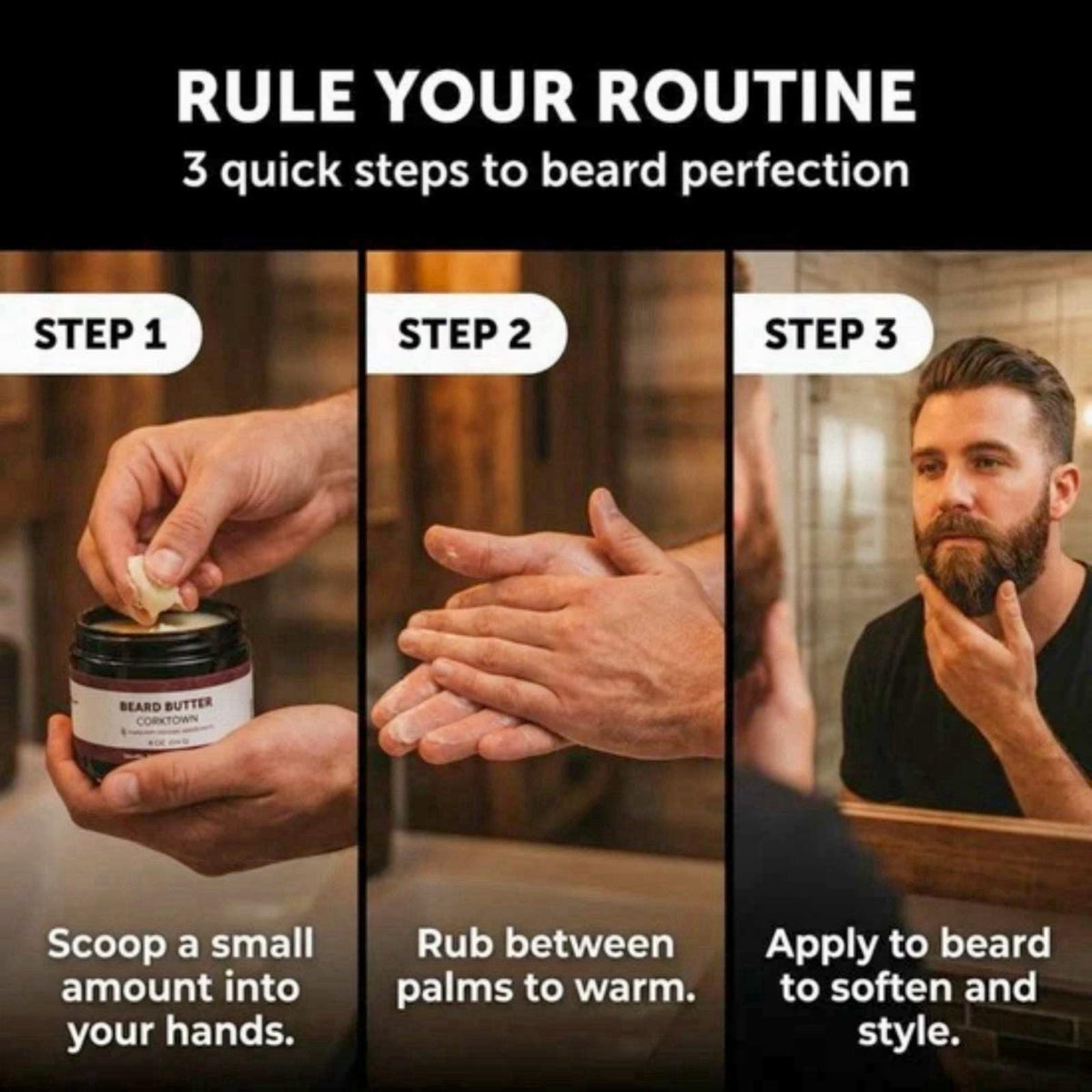Detroit Grooming Co. Beard Butter for Men - Premium Leave-In Conditioner & Softener with Safflower Oil & Shea Butter - H