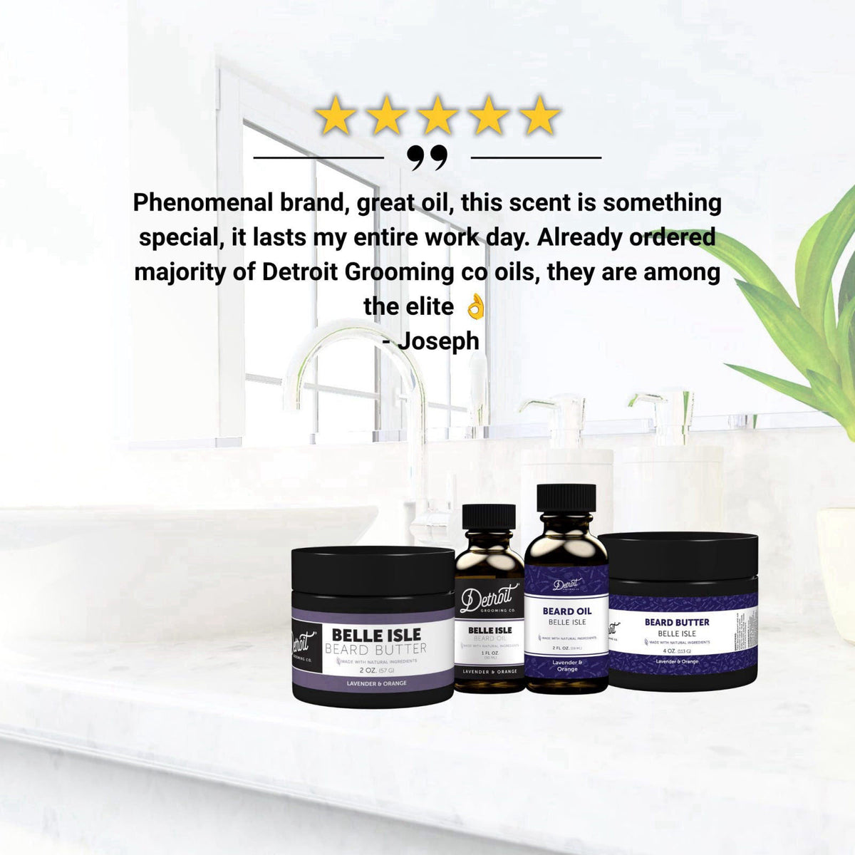 Detroit Grooming Co. – Beard Conditioners &amp; Oils on display