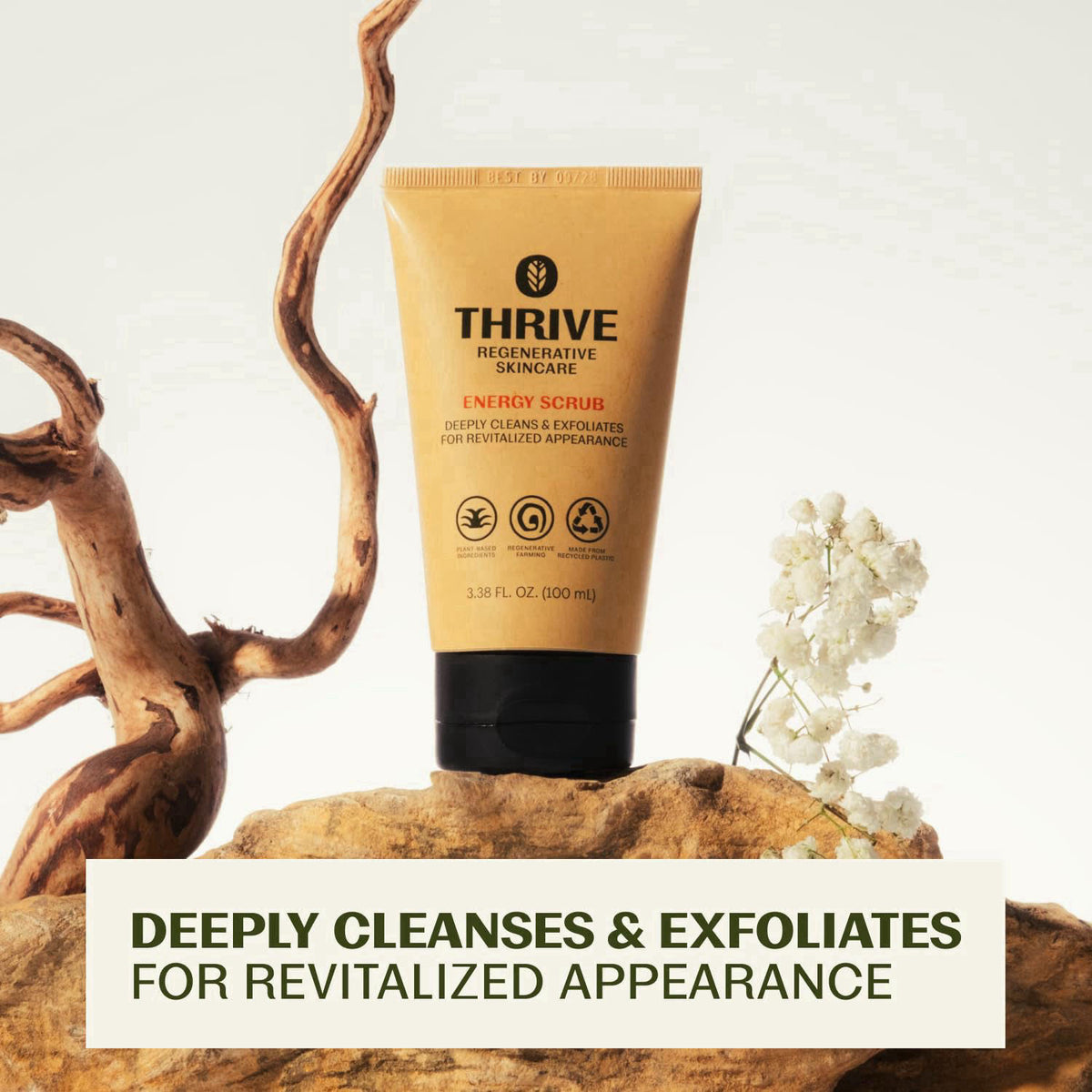 Thrive Natural Care Vacation Skin Care Set - Face Scrub, SPF30 and Face Wash - Vegan & Cruelty Free – full view