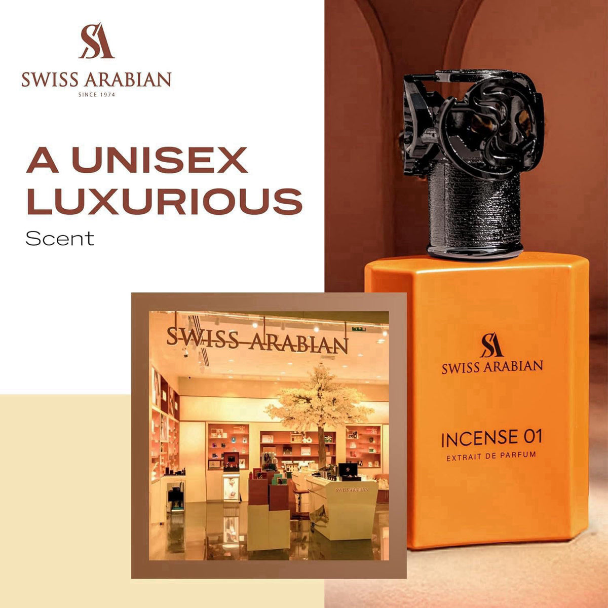 Swiss Arabian Incense 01 Eau De Parfum 50ml – packaging and label