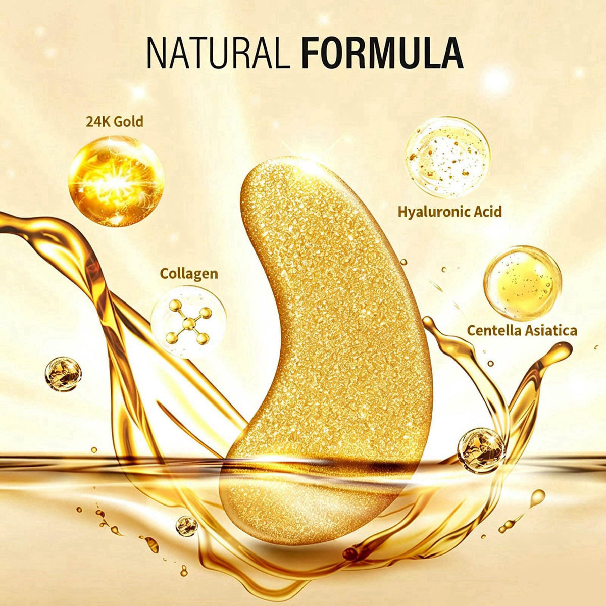Maskiss 24k Gold Under Eye Patches (50 Pairs), eye mask, Collagen Skin Care Products, Eye Patches for Puffy Eyes, eye ma